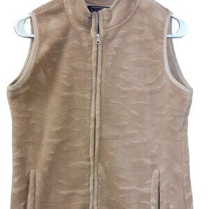 Effeci Crea Zioni Woman's Vest Size MEDIUM, Zip Closure, Pockets, brown